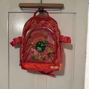 Y2K M&M'S Backpack - Green M&M, floral & Butterfly Design